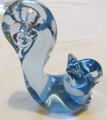 Buy Paperweight Handblown Squirrel Light Blue Art Glass Crystal • 12.50£