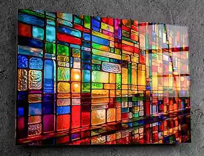 Buy 3D Acrylic Glass Rainbow Radiance Design Original Color Wall Art Home Office NEW • 585£