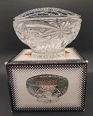 Buy Vintage Bohemian Hand Cut 24% Lead Crystal Decorative Rose Bowl Bxd • 9.99£