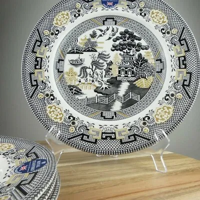 Buy Royal Stafford Dinner Plates Set Of 4 11  Plate Willow Pagoda Design Dinnerware • 59.56£