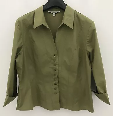 Buy Laura Ashley Green Shirt Blouse Size 18 • 4.99£