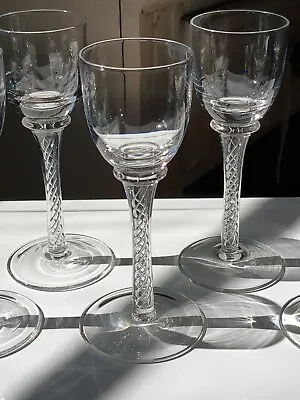 Buy Set Of 2 Crystal Air Twist Stem 5.5  Shot Cordial Glasses  Stuart Bohemia Styles • 33.75£