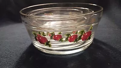 Buy Vintage Glass Nesting Prep Serving Bowls Apple Design Retro Set Of 4 EUC • 13.27£