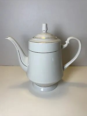 Buy Royal Majestic Fine China 8404 Teapot White With Gold Accents - EUC • 24.32£