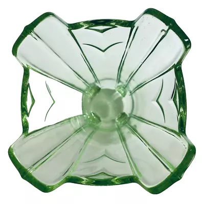 Buy Art Deco Glass Vase Pretty Emerald Green Fluted Stylish Interior Piece C1925 . • 15.98£