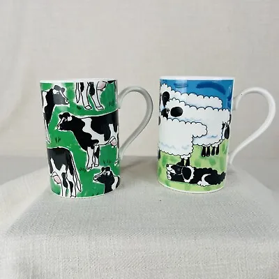 Buy 2 X Dunoon Mugs By Jane Brookshaw - 1 Animal Farm & 1 Sheepies • 12.99£