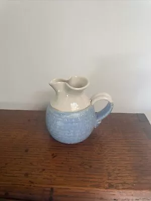 Buy Vintage Mull Pottery Studio Pottery Small Blue And White Jug • 8£