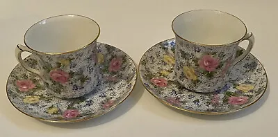Buy Vintage Queen Mary Cups & Saucers Fine Bone China X 2 • 20£