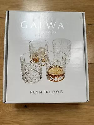 Buy Galway Crystal Renmore Set Of 4 DOF Small Tumblers Brand New In Gift Box G350064 • 20£