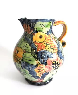 Buy Paul Jackson Studio Pottery  Jug Decorated With Fish  17cm Tall • 145£