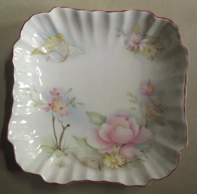 Buy James Kent Old Foley Square Scallop Edge Staffordshire Porcelain Plate Floral • 9.50£