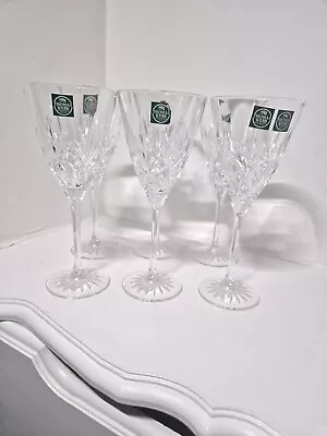 Buy Set Of 6 Large Thomas Webb International Crystal Long Stemmed Wine Glasses, VGC  • 42£