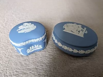 Buy Wedgewood Blue Jasperware - Two Trinket Boxes • 5.99£