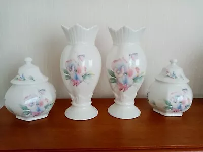Buy Aynsley China Little Sweetheart 2 Vases And 2 Trinket Boxes  • 12£