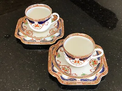 Buy Rare - Grafton China Imari Style Tea Trio X 2 • 20.50£