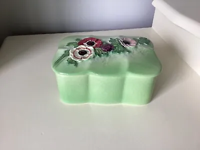 Buy Vintage Beswick Green And Floral Butter Dish From The 1930s • 40£