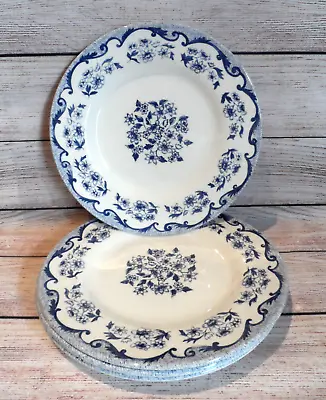 Buy New 4 Royal Stafford Blue Floral French Toile Dinner Plates 11  • 53.98£
