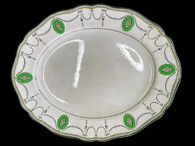 Buy ANTIQUE Royal Doulton Green COUNTESS D2802 523784 LARGE Oval Platter 15 5/8  • 16.95£
