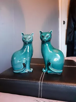 Buy Vintage Pair Of Poole Pottery Cats  • 60£