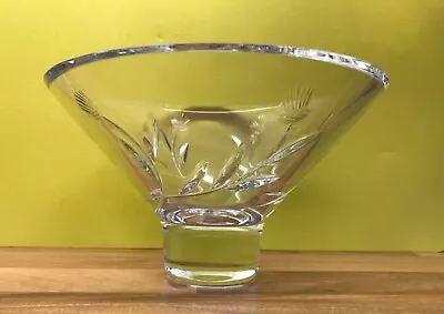 Buy Crystal Cut Glass Footed Bowl Vase, Bon-Bon Dish Very Possibly Edinburgh Crystal • 17£