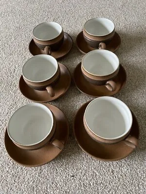 Buy 6 Denbyware Cotswold Cups And Saucers. Used. Good Clean Condition • 8£