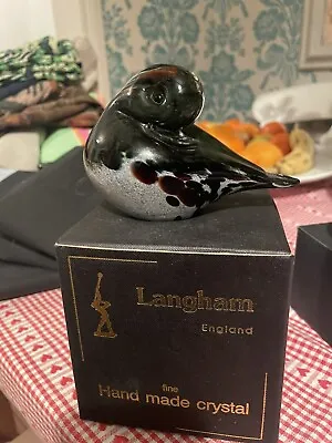 Buy Vintage LANGHAM Glass  Duck Paperweight Boxed • 15£