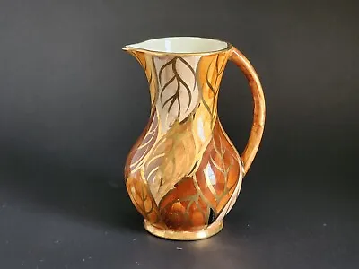 Buy Oldcourt Ware Handpainted Pitcher England Gold Brown's Ceramic  • 13.51£