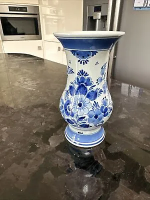 Buy Royal Delft De Porceleyne Fles Small Vase Hand Painted Blue Floral Decor 6” • 42£