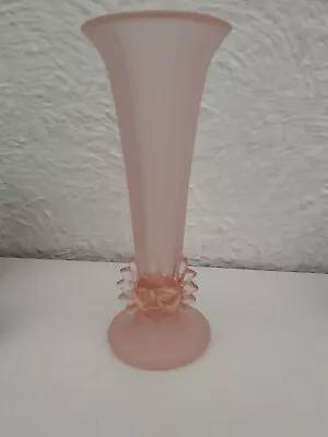 Buy Art  Deco Style Pink Frosted Posy Vase • 7£