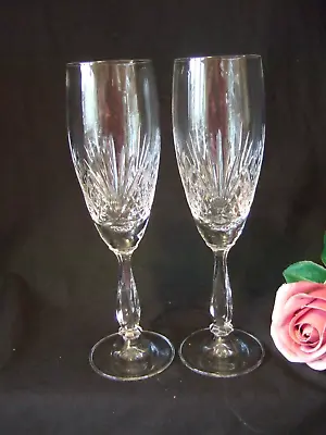 Buy 2 X  Crystal Champagne Flutes Glasses Prosecco Cava Cocktails   (CF5) • 5.99£