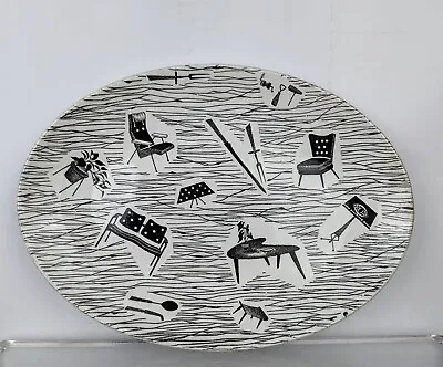 Buy Vintage Ridgway Homemaker Mid Century Modern Pottery Oval Platter Plate 31cm 12  • 44.95£
