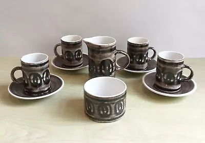 Buy The Monastery Rye - Cinque Ports Pottery Ltd - Vintage Coffee Set Cups Sugar Jug • 19.99£