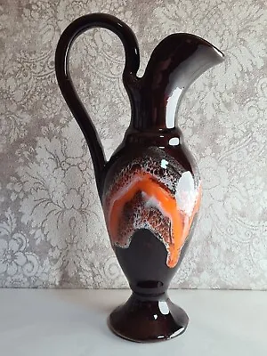 Buy Vintage 1960s Vallauris French Studio Art Pottery Amber Ceramic Jug Pitcher Ewer • 44.44£