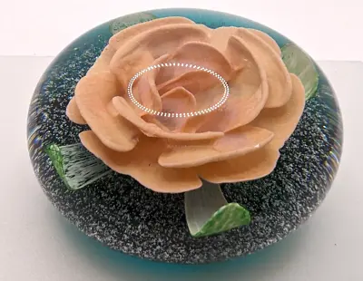 Buy Caithness Scotland  Paperweight Art Glass Glamis Rose Rare Limited Edition • 70£