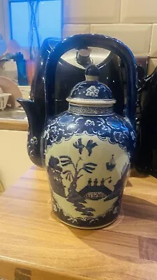 Buy Blue Willow China Pattern XXL 6 Pint Teapot With Lid Kettle  Handle Chinese • 39.99£