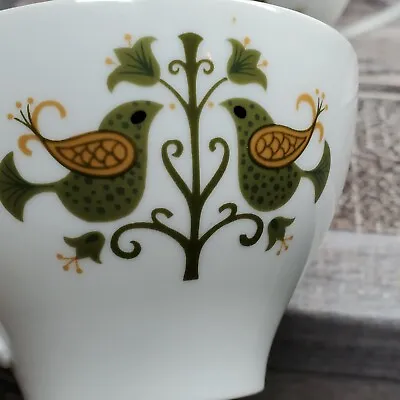 Buy SET Of 2 Noritake China 6226 Hermitage Tea Coffee Cups Green Birds Floral • 9.51£