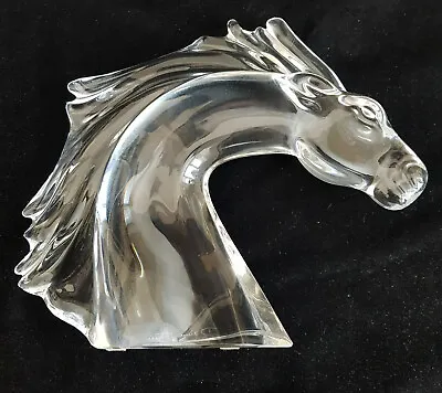 Buy Daum Of France, Crystal Horse Head  Tete De Cheval  Sculpture Figurine Signed • 330£