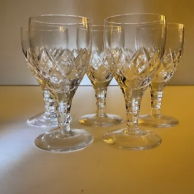 Buy 5 Stuart Crystal Canon / Cannon Sherry Or Port Glasses - 11cm / 4 1/4  • 20£