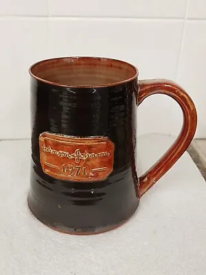 Buy Vintage Wold Pottery Earthenware Tankard For Johnson & Johnson 1971 Black/Brown • 12.95£