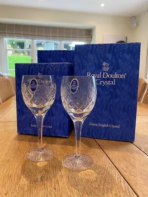 Buy 6 X Royal Doulton Crystal Wine Glasses • 75£