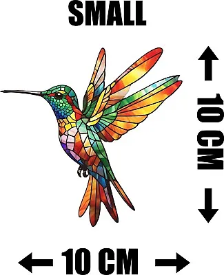 Buy Hummingbird Decorative Stained Glass Effect Static Cling Window Sticker Gift • 3.49£