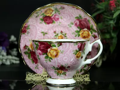Buy Royal Albert Tea Cup & Saucer Dusky Pink Lace - Gift Boxed • 28£