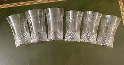 Buy 6x Antique Edwardian Pall Mall Lady Hamilton Tumblers Glasses Etched & Cut • 60£