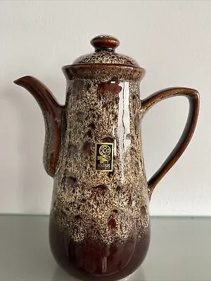 Buy Vintage Retro Fosters Pottery Cornwall Tall Coffee Pot Lava Honeycomb • 9.99£