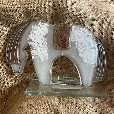 Buy Nobile Annette Patolowski Fused Glass Horse  Figure Pony Figurine Ornament White • 31.99£