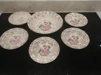 Buy Royal Tudor Ware Barker Bros Chintz Dainty Miss Serving Dish & 5 Bowls • 9.99£