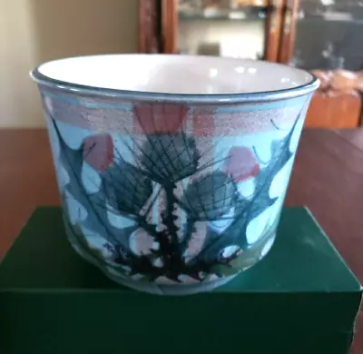 Buy The Tain Pottery Of Scotland Leaves Thistle Glenaldie Planter • 67.23£