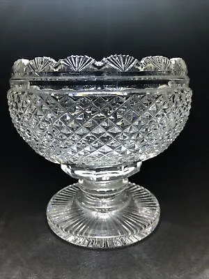 Buy Antique Irish Tipperary Waterford Glass Cut Crystal Bowl Georgian Centerpiece • 245£