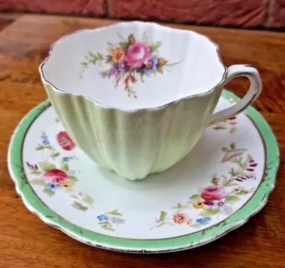 Buy Antique Floral TEA CUP AND SAUCER EB Foley Pointons Bone China England 1930s VGC • 17.50£