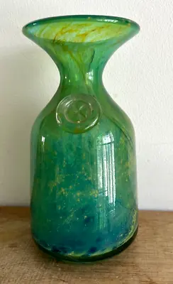 Buy Vintage 80's Mdina Glass Decanter Design Vase Maltese Cross Signed. Sea & Sand. • 30£